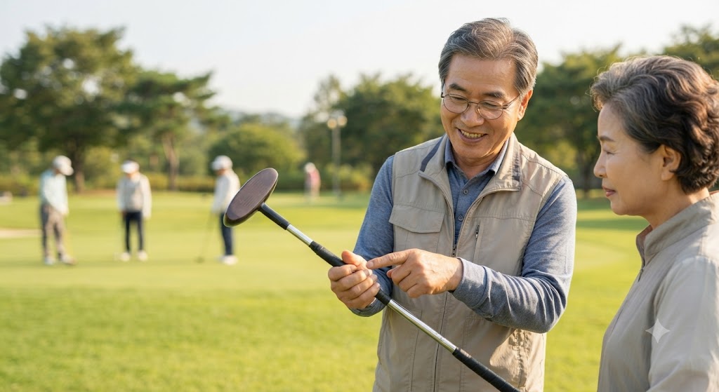 파크골프 경기장과 골프채